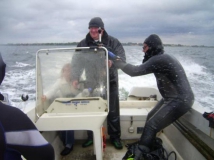 Elli (ganz links), Klaus & Manni